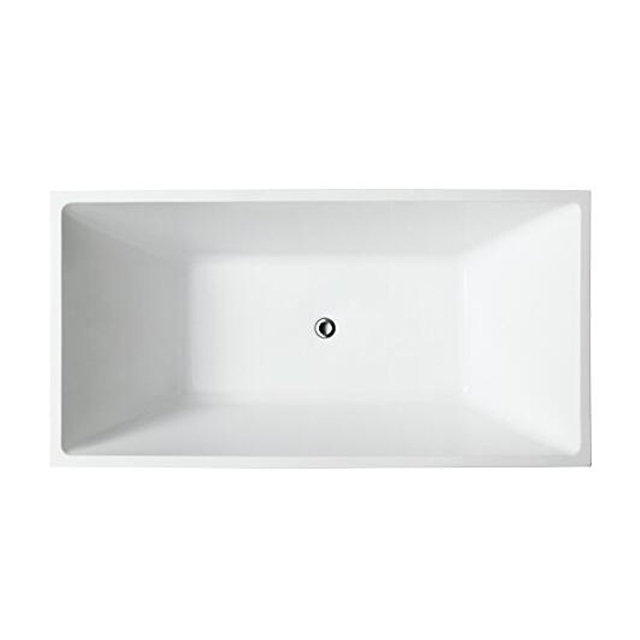 Rectangle Shape Single Person Square Acrylic Freestanding Bathtub (#S042)