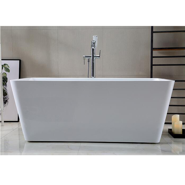 Floor Mounted High Quality Acrylic Soaking Freestanding Bathtub (#S015)