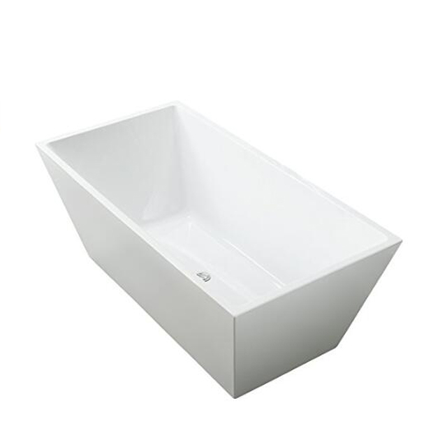 Rectangle Shape Single Person Square Acrylic Freestanding Bathtub (#S042)