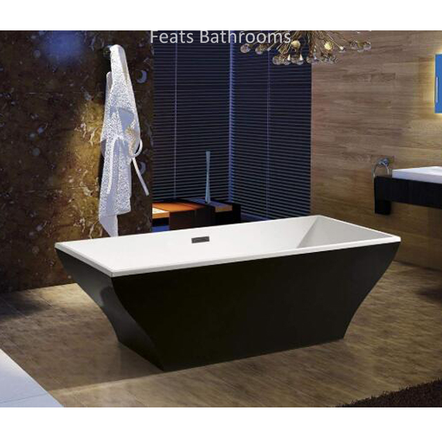 High Standard Bathroom Glossy Acrylic Floor Mounted SPA Bathtub (#S035)