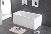 Comfortable High Quality Floor Mounted Acrylic Bathtubs Modern Hot Tub High Glossy Acrylic Shower Bath Tub (#S070)