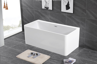 Comfortable High Quality Floor Mounted Acrylic Bathtubs Modern Hot Tub High Glossy Acrylic Shower Bath Tub (#S070)