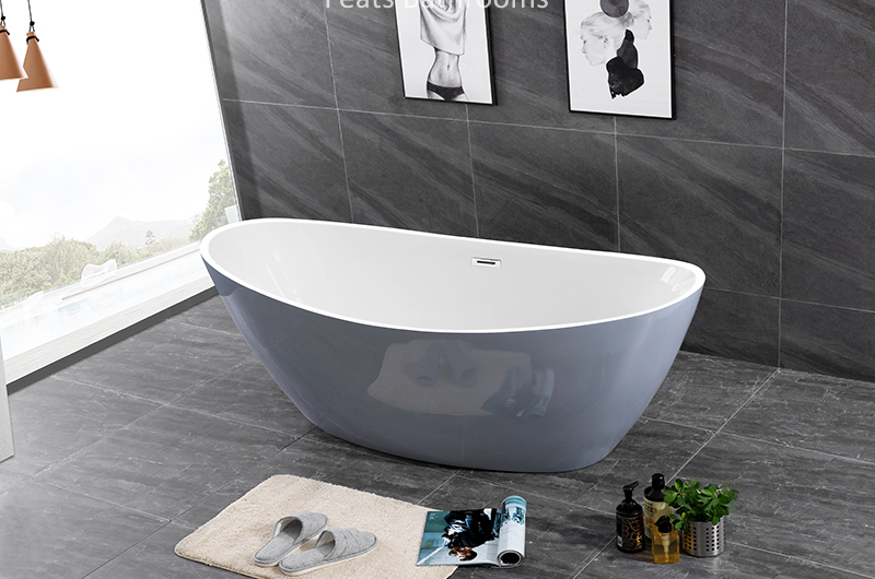 Oval Standing Pure Acrylic Badewanne Walk in Bathtub (#S058-B)