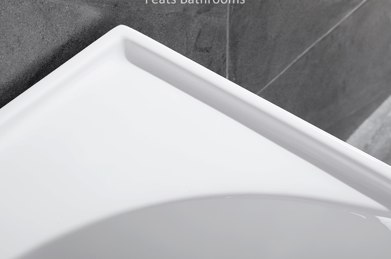 Modern Fiberglass Reinforced Seamless Clear Floor Mounted Acrylic Bathtub (#S026)