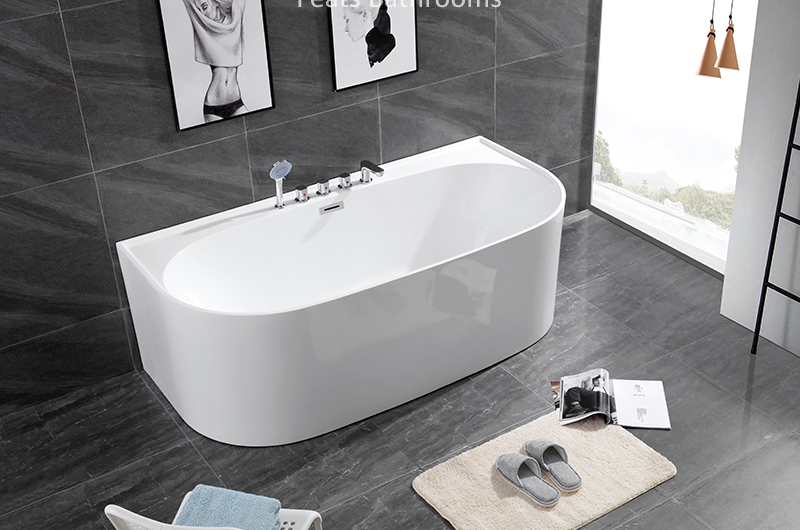 Modern Fiberglass Reinforced Seamless Floor Mounted Acrylic Bathtub (#S026-Tapware)
