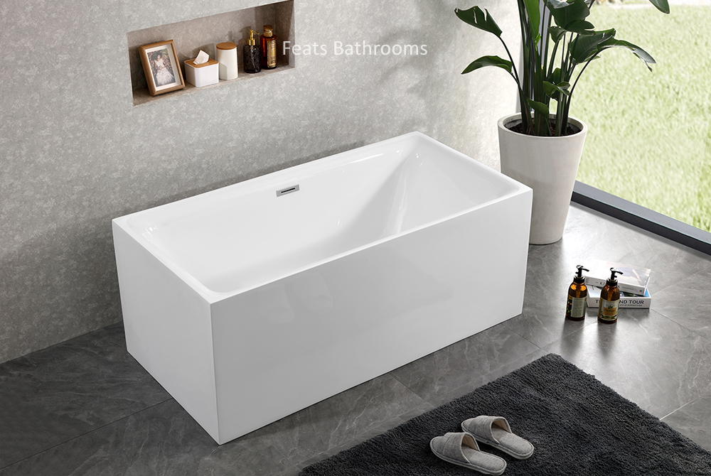 Square Floor Mounted Acrylic Bath Tub (#S015)