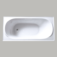 Hot Soaking Tub Popular Simple Drop-in Acrylic Bathtub (#D002)