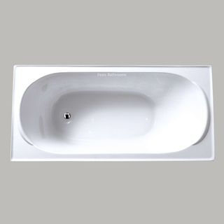 Hot Soaking Tub Popular Simple Drop-in Acrylic Bathtub (#D002)