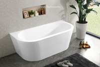 Classical Wide Edge Corner Bath Acrylic Freestanding Bath Tubs(#S040)