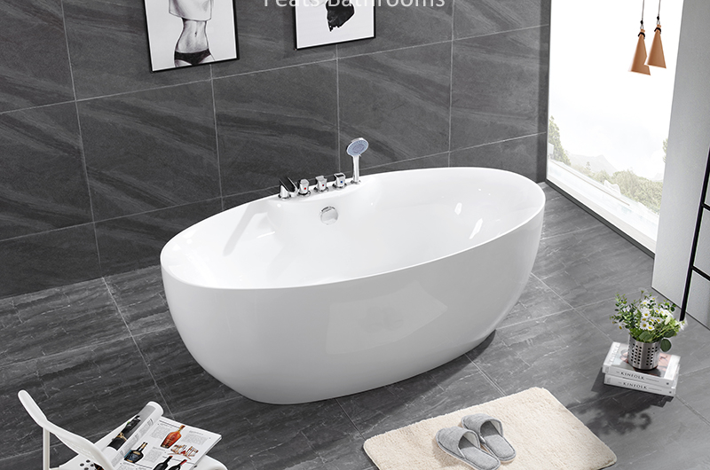 Hot Sell Bathroom Indoor Freestanding Acrylic Bathtub (#S001-Tapware)