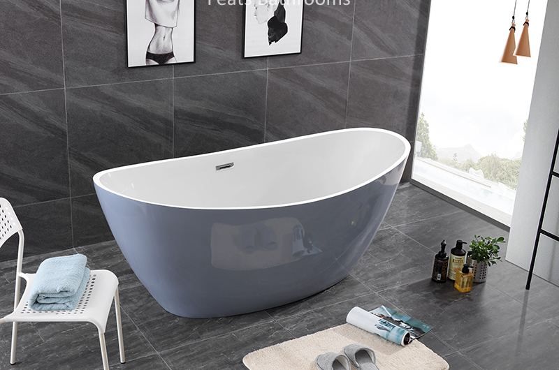 Oval Standing Pure Acrylic Badewanne Walk in Bathtub (#S058-B)