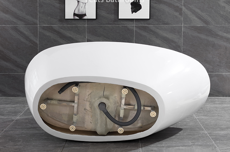 Freestanding Pure Acrylic Bath Tub Modern High Quality Large Free Standing Corner Soaking Acrylic Bathtub (#S002)