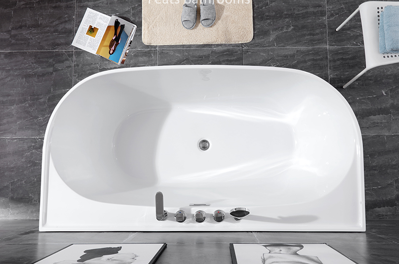 Modern Fiberglass Reinforced Seamless Floor Mounted Acrylic Bathtub (#S026-Tapware)