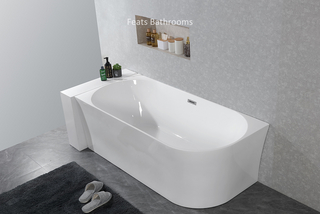 Two Sides Corner To Wall Acrylic Bath Tubs(#S074LH)