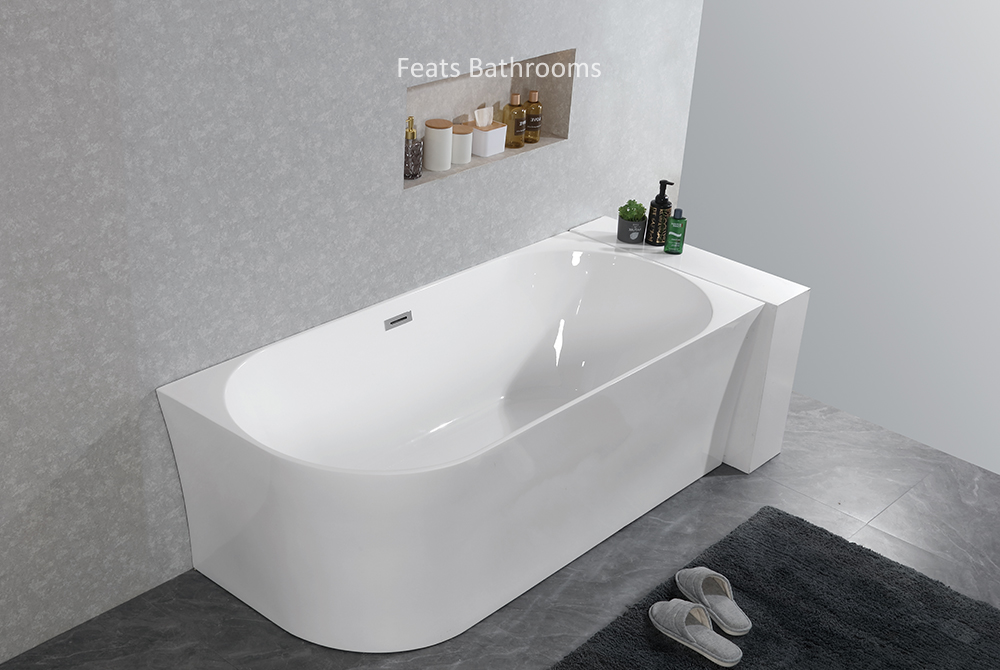Two Sides Corner To Wall Acrylic Bath Tubs(#S074RH)