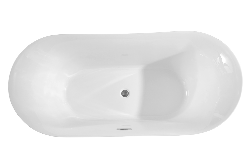 Two Ends Higher Floor Mounted Indoor Acrylic Bath Tubs(#S048)
