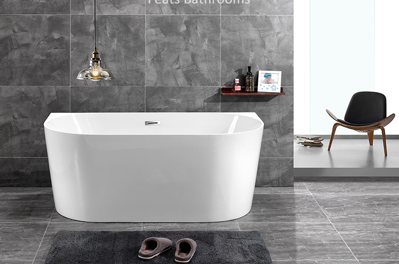 Alcove Vertical Corner Acrylic Plumbing Wall Against Bathtub (#S041)