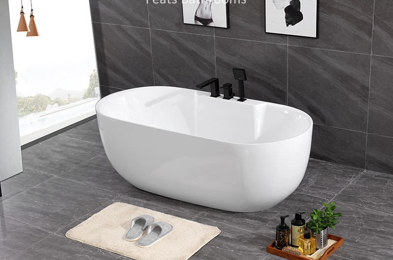 Modern High Quality Large Freestanding Soaking Acrylic Bathtub (#S003-Tapware)