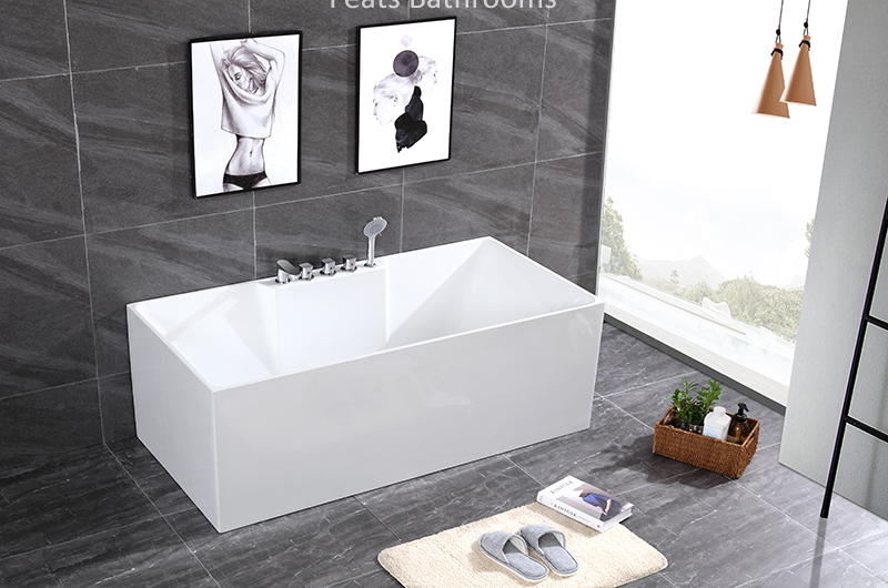 Four Side Straight High Quality Acrylic Bath (#S028-B With Tapware)