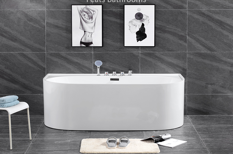 Modern Fiberglass Reinforced Seamless Floor Mounted Acrylic Bathtub (#S026-Tapware)