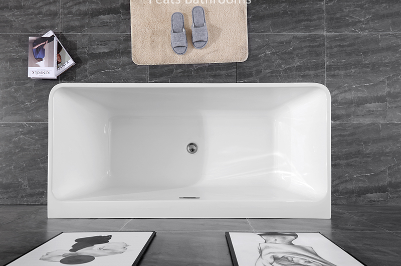 Comfortable High Quality Floor Mounted Acrylic Bathtubs Modern Hot Tub High Glossy Acrylic Shower Bath Tub (#S070)