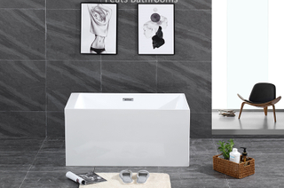 Short Hot tub Acrylic Bathtub (#S028-S With Seat and Platform)