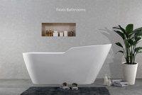 One Side Higher Freestanding Bathtubs Acrylic Bathtub (#S033)