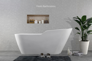 One Side Higher Freestanding Bathtubs Acrylic Bathtub (#S033)