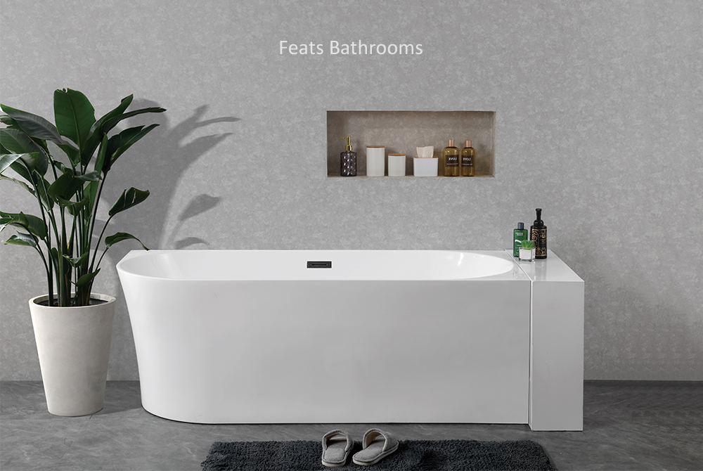 Two Sides Corner To Wall Acrylic Bath Tubs(#S074RH)