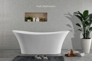 Two Ends Higher Floor Mounted Indoor Acrylic Bath Tubs(#S048)