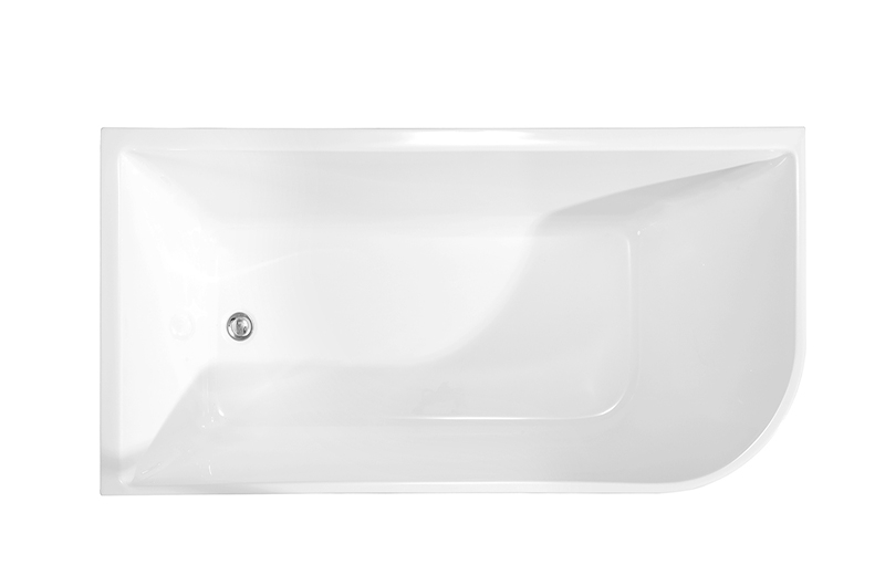 Thin Rim Wall Against Bathtubs Hot Acrylic Bath Tub Walk-in Corner Shower Bathtubs (#S073RH)