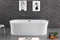 Family Simple Relax Professional Indoor Portable Badewanne Bath Tub Higher Roll Top Bathtub Hot Acrylic Bath Tub (#S062)