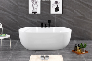 Modern High Quality Large Freestanding Soaking Acrylic Bathtub (#S003-Tapware)