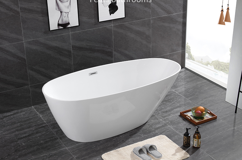 Freestanding Pure Acrylic Bath Tub Modern High Quality Large Free Standing Corner Soaking Acrylic Bathtub (#S002)