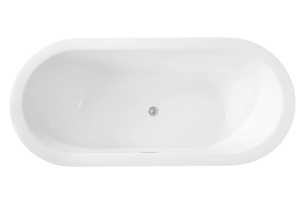 Classical Wide Edge Bath Acrylic Freestanding Bath Tubs(#S039)