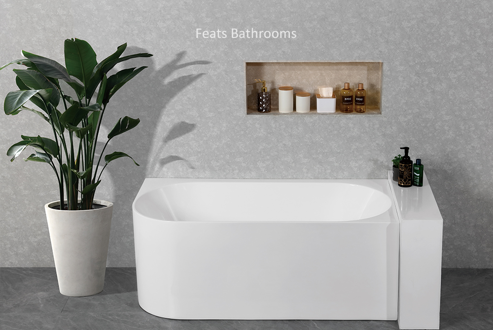 Two Sides Corner To Wall Acrylic Bath Tubs(#S045RH)