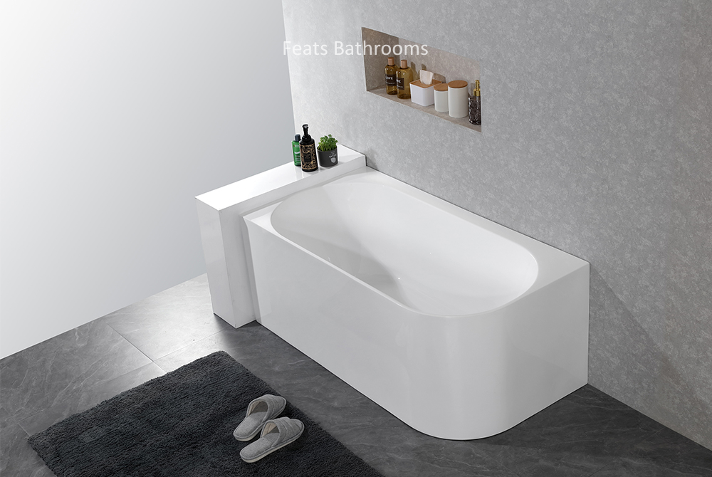 Two Sides Corner To Wall Acrylic Bath Tubs(#S045LH)