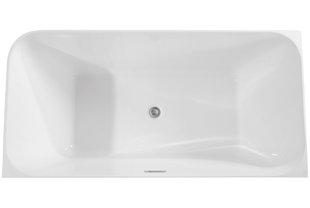 Popular Corner Hot Tub Two Sides Against To Wall Acrylic Bath Tubs(#S002LH)