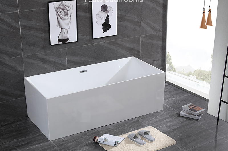 Four Side Straight High Quality Acrylic Bathtub (#S028-B)
