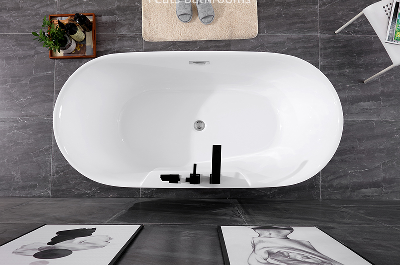 Modern High Quality Large Freestanding Soaking Acrylic Bathtub (#S003-Tapware)