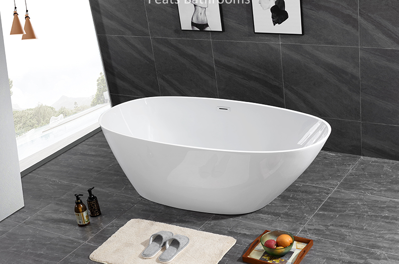 Freestanding Pure Acrylic Bath Tub Modern High Quality Large Free Standing Corner Soaking Acrylic Bathtub (#S002)