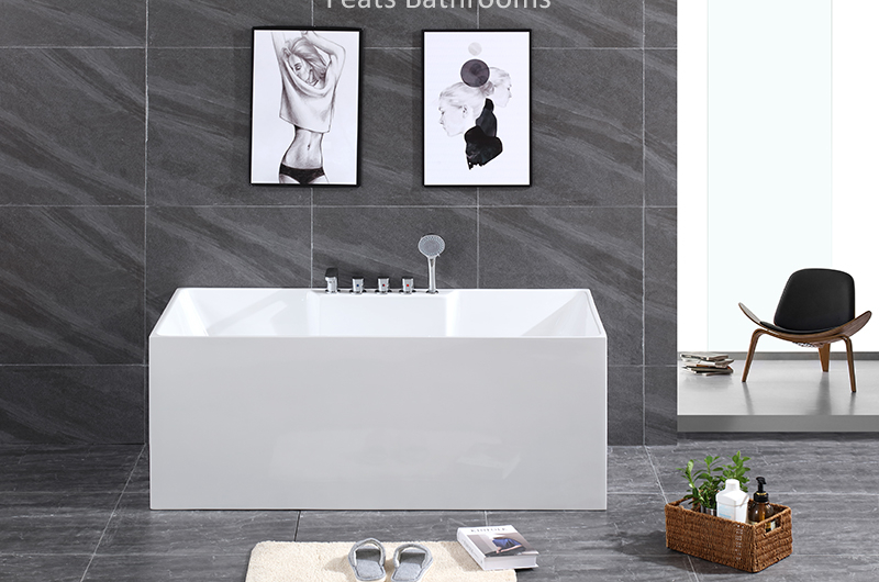 Four Side Straight High Quality Acrylic Bath (#S028-B With Tapware)