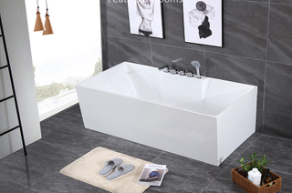 Four Side Straight High Quality Acrylic Bath (#S028-B With Tapware)