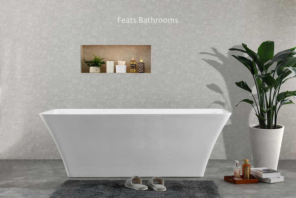 Square Tubs Soaking Acrylic Bathtub (#S030)