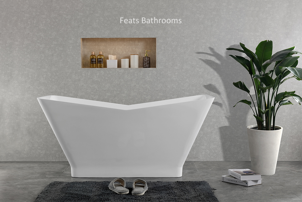 V Shape Two Ends Higher Bathtubs Acrylic Bath Tub(#S050)