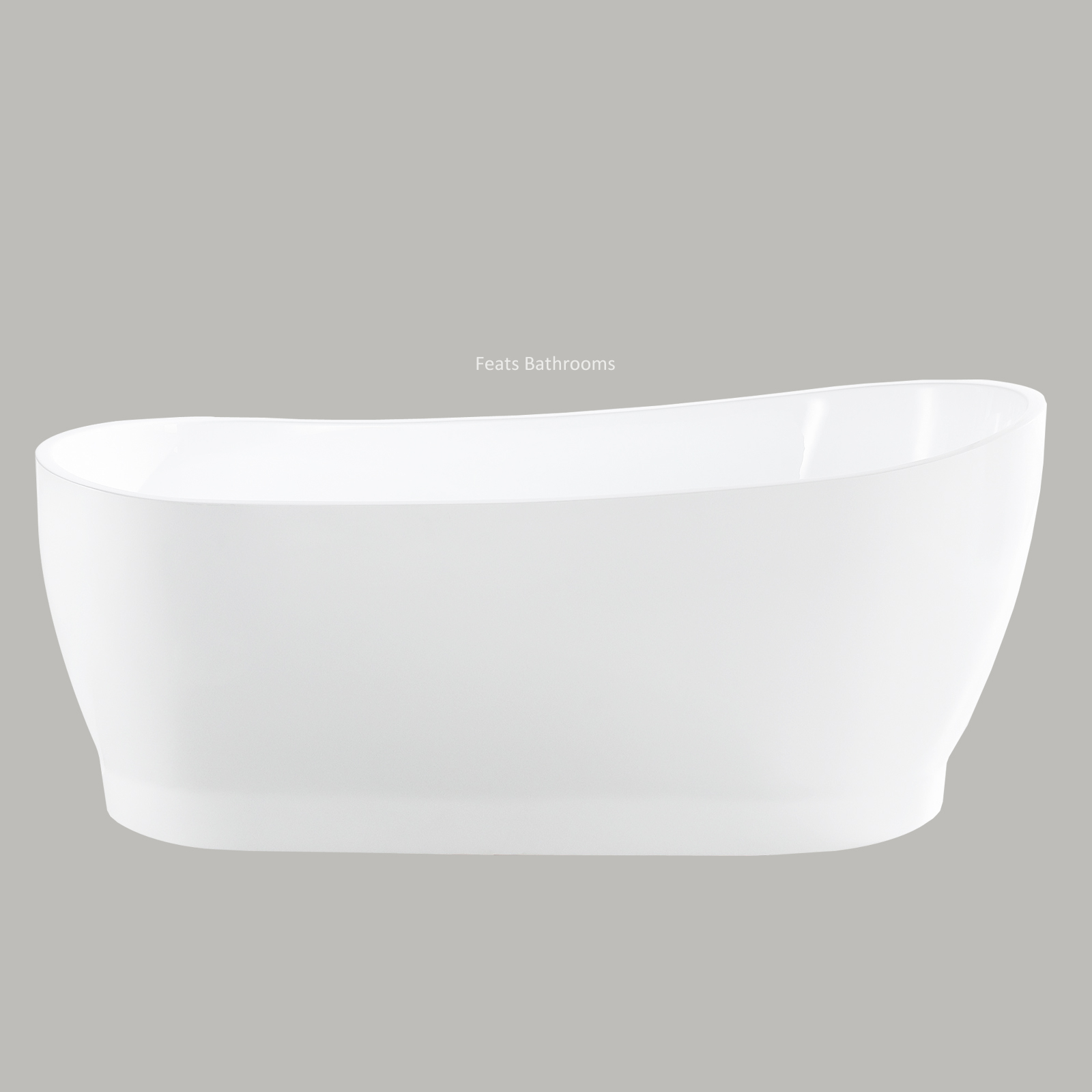 Acrylic Resin Freestanding Slipper Tub Oval Pedestal Bathtubs (#S032)