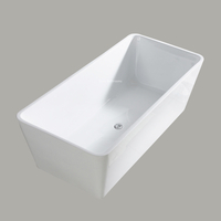 Floor Mounted High Quality Acrylic Soaking Freestanding Bathtub (#S015)