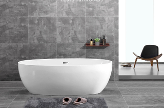 High Glossy Bathtubs Cupc Acrylic Plastic Bathtub Soaking Tub (#S034)