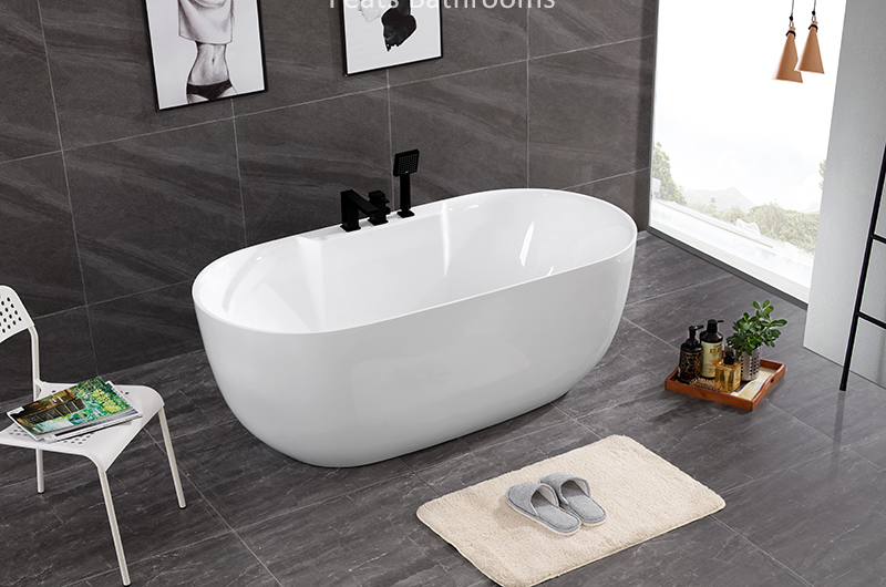Modern High Quality Large Freestanding Soaking Acrylic Bathtub (#S003-Tapware)