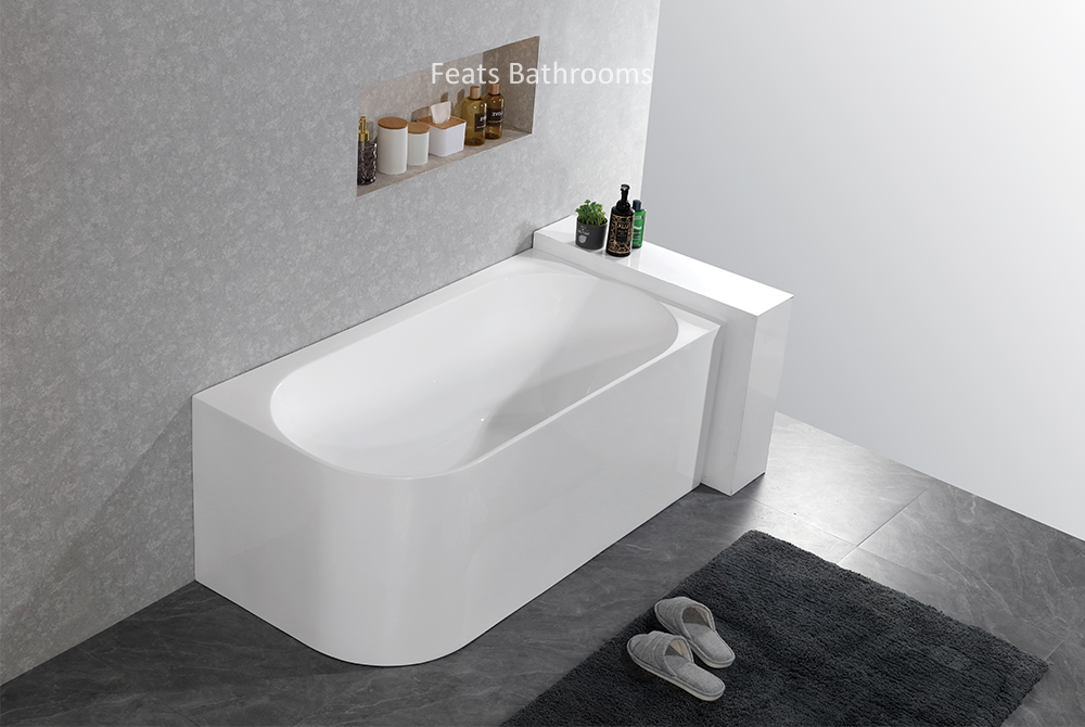 Two Sides Corner To Wall Acrylic Bath Tubs(#S045RH)